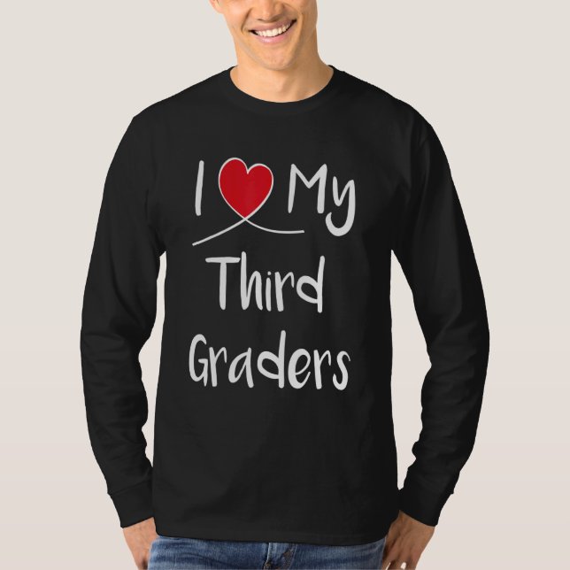Camiseta Amo a mi profesor de tercer grado virtual (Anverso)