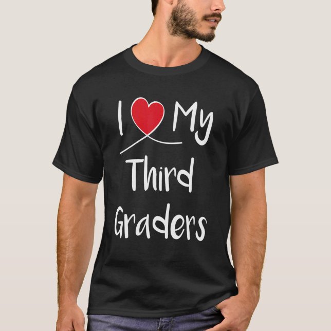 Camiseta Amo a mi profesor de tercer grado virtual (Anverso)