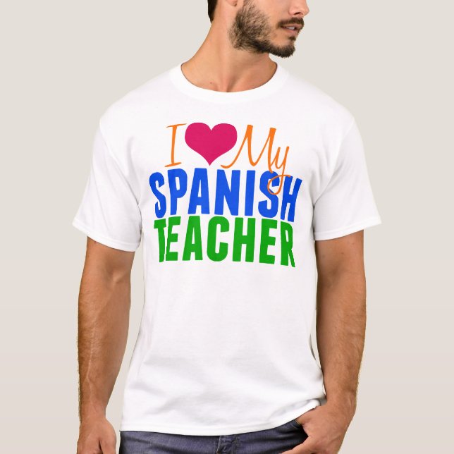 Camiseta Amo a mi profesor español (Anverso)