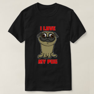 Camiseta Amo a mi Pug