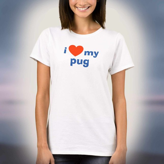 Camiseta Amo a mi Pug (Subido por el creador)