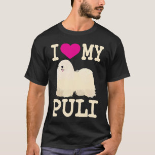 Camiseta Amo a mi Puli Perro Puli Húngaro Lindo con Dreadlo