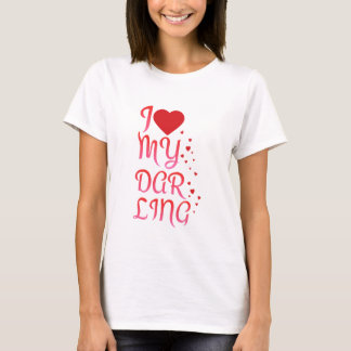 Camiseta Amo a mi querido regalo del Día de San Valentín ro