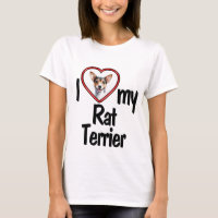 Amo a mi Rat Terrier - Foto de perro de corazón ro