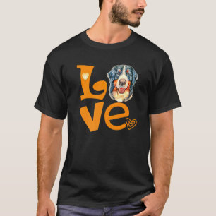 Camiseta Amo a mi raza de perro de montaña bernés 1