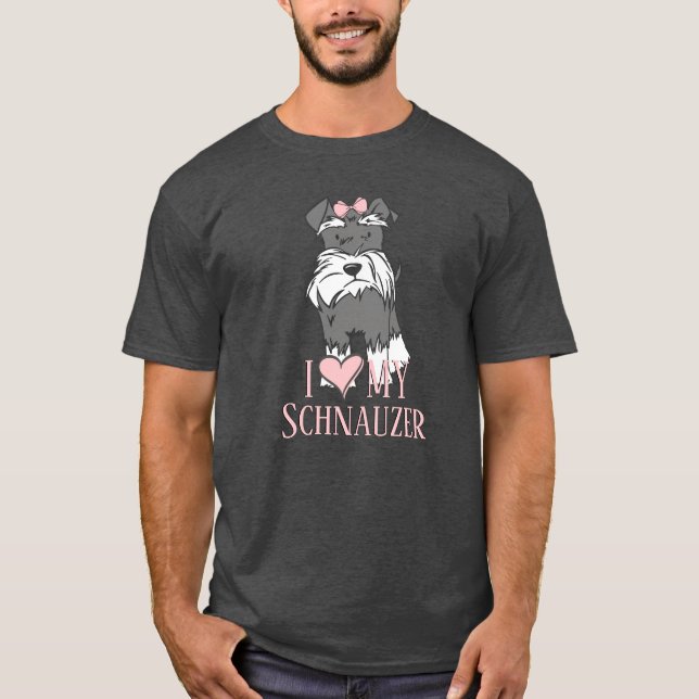 Camiseta Amo a mi Schnauzer (Anverso)