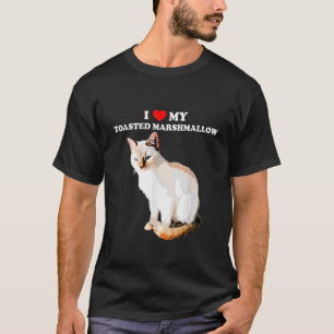 Camiseta Amo a mi siamés de punta de llama de malvavisco to
