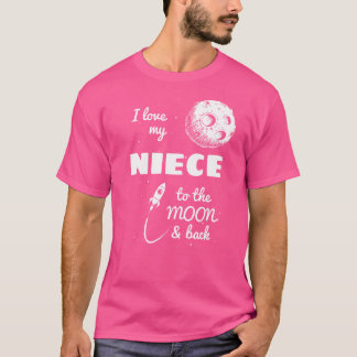 Camiseta Amo a mi sobrina hasta la luna y de vuelta