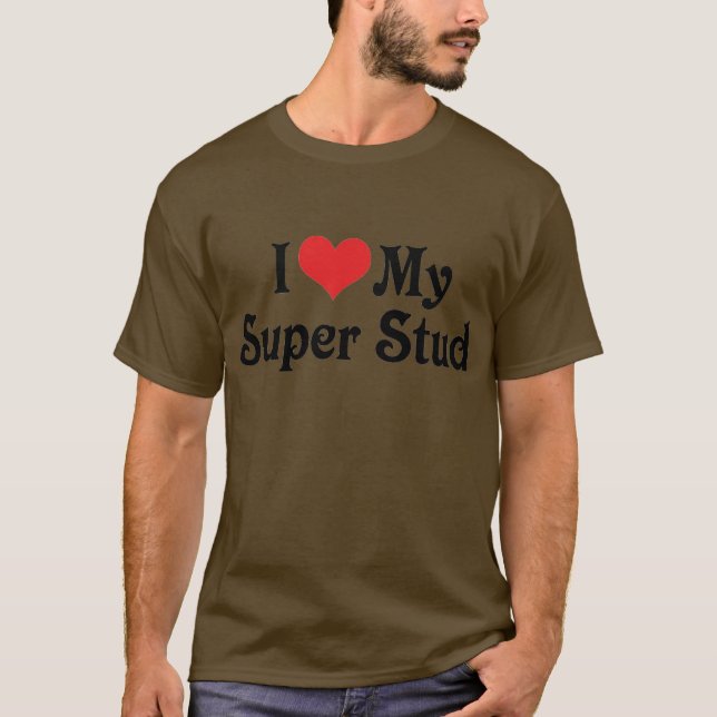 Camiseta Amo a mi súper macho (Anverso)