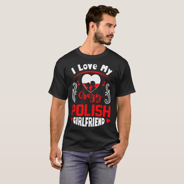 Camiseta Amo a mi tarjeta del día de San Valentín polaca (Anverso completo)