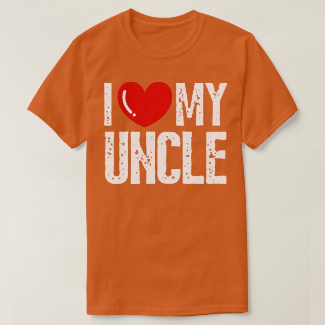 Camiseta Amo a mi tío Diseño Familiar (Diseño del anverso)