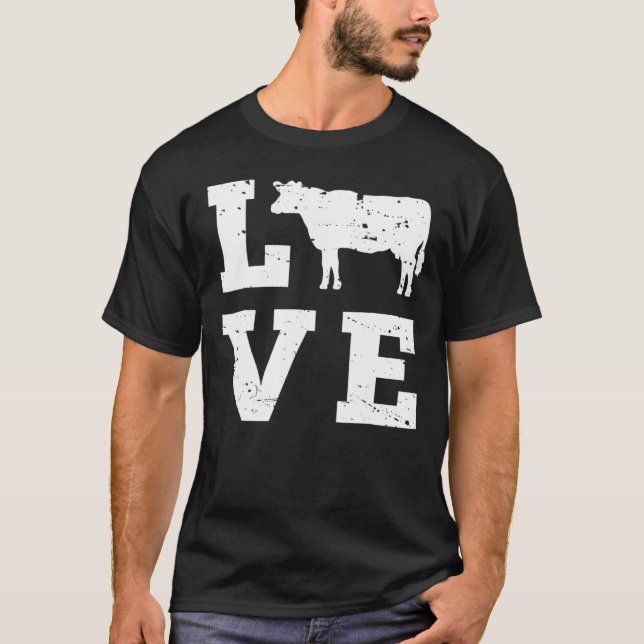 Camiseta Amo a mi vaca T (Anverso)