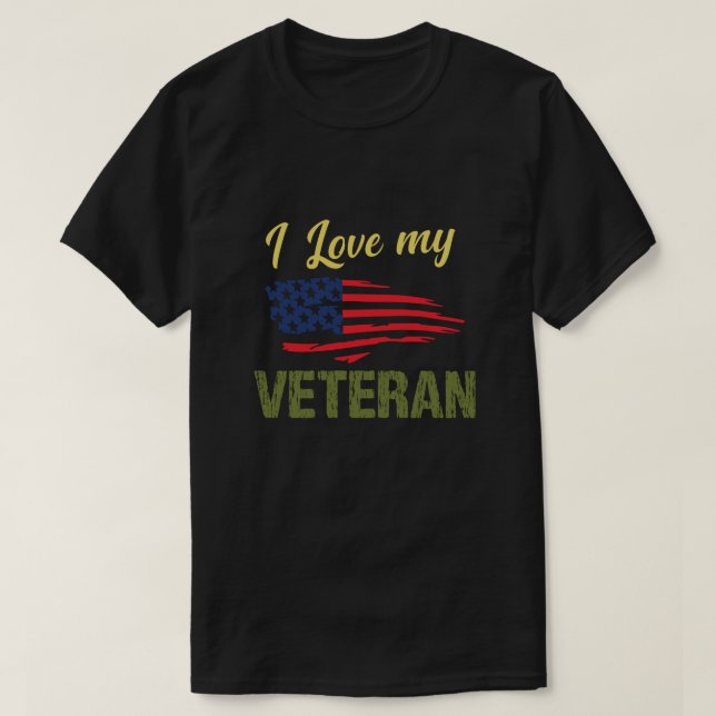 Camiseta Amo a mi veterano (Diseño del anverso)