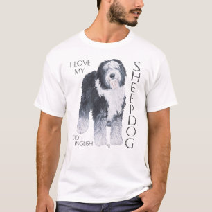 Camiseta Amo a mi viejo pastor inglés