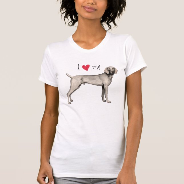 Camiseta Amo a mi Weimaraner (Anverso)