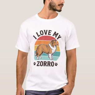 Camiseta Amo a mi Zorro Diseño Vintage Amante de los Perros