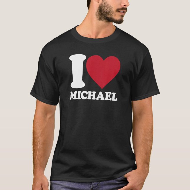 Camiseta Amo a Michael - corazón Michael (Anverso)
