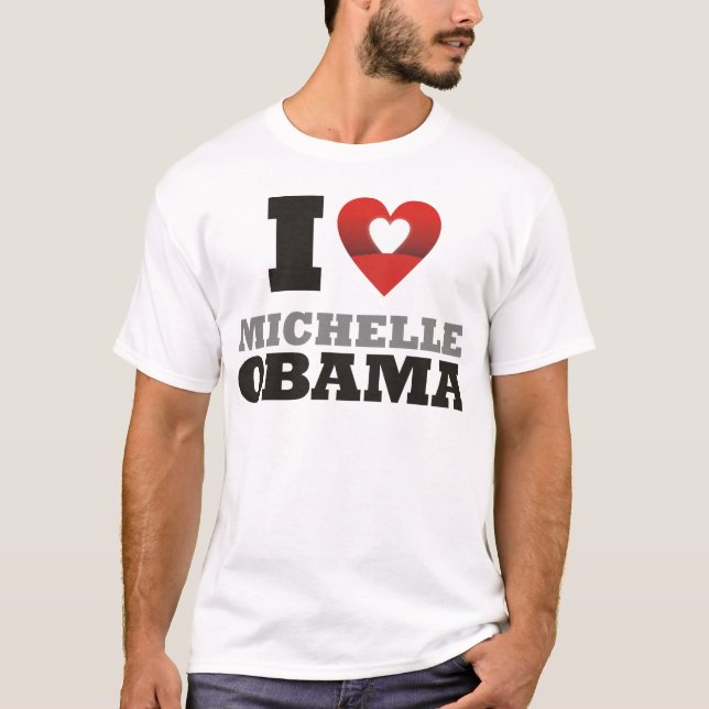 Camiseta amo a Michelle obama (Anverso)