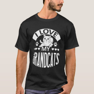 Camiseta Amo a mis abuelos Gato Abuelo Abuela Abuelo