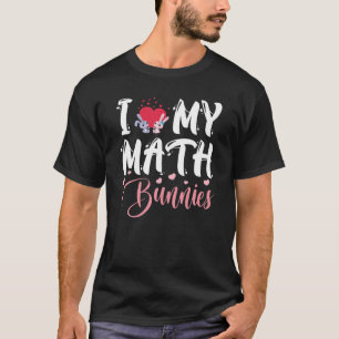Camiseta Amo a mis conejitos matemáticos profesor de Pascua