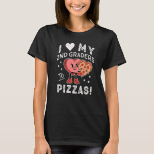 Camiseta Amo a mis dos graduados a los docentes de pizzas e