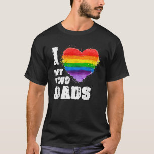 Camiseta Amo a mis dos hijas LGBT Gay