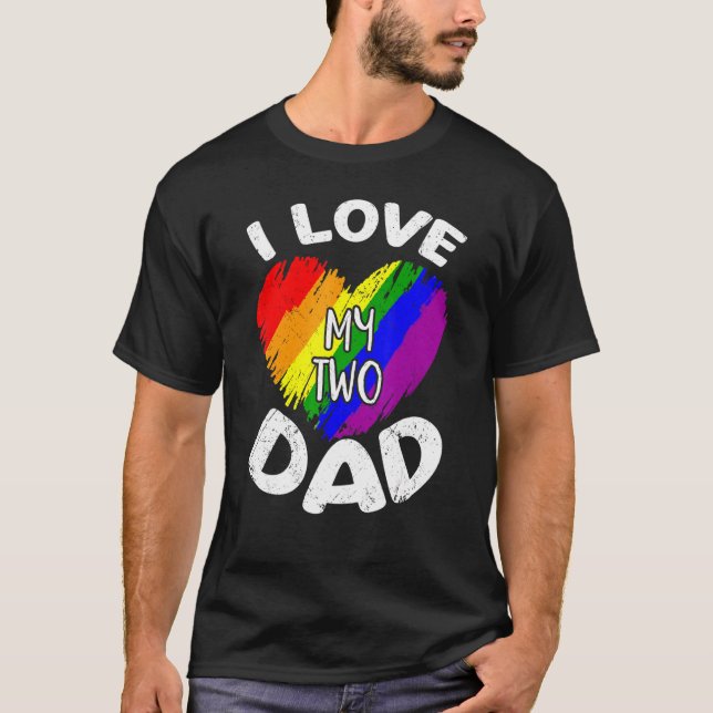 Camiseta Amo A Mis Dos Madres Orgullo Gay Bandera Lgbt Lesb (Anverso)