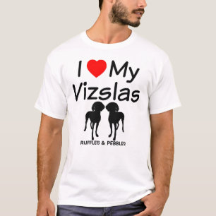 Camiseta Amo A Mis Dos Perros Vizsla