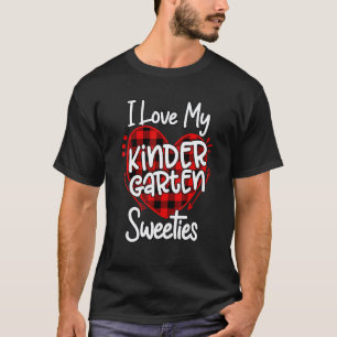 Camiseta Amo a mis dulzuras de jardín de infancia Plaid Leo