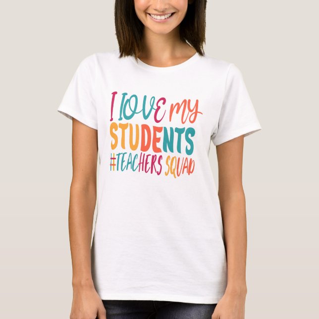 CAMISETA AMO A MIS ESTUDIANTES. (Anverso)