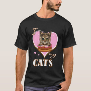 Camiseta Amo a mis gatos