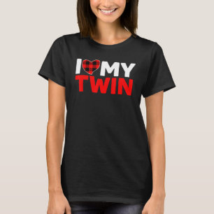 Camiseta Amo a mis gemelos hermana hermano coincidentes