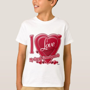 Camiseta Amo a mis grandes abuelos rojos - corazón