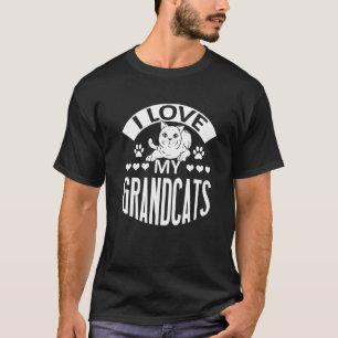 Camiseta Amo a mis grandgatos Gato Abuelo Abuela Abuelo