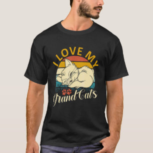 Camiseta Amo a mis grandgatos Gato Abuelo Abuela Abuelo