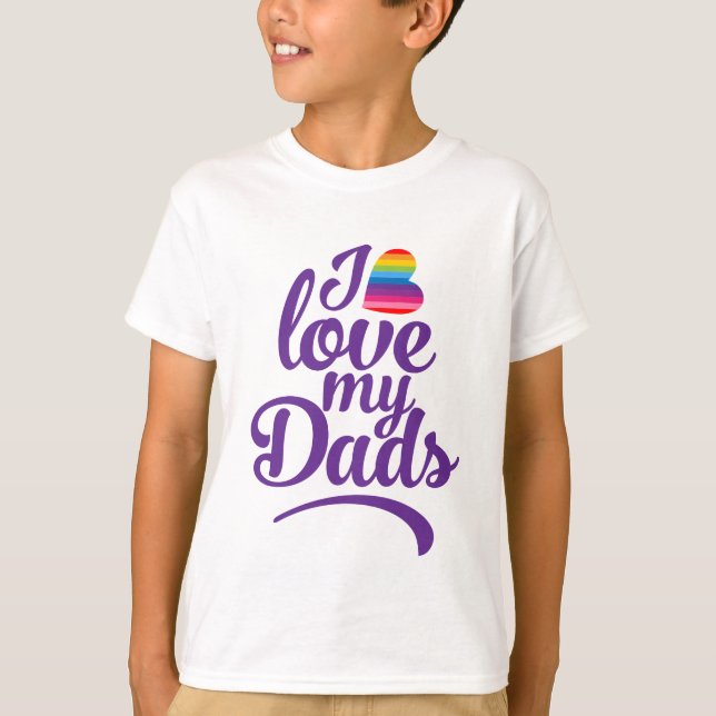 Camiseta Amo a mis hijas - Orgullo del Día del Padre LGBTQ (Anverso)