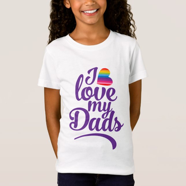 Camiseta Amo a mis hijas - Orgullo del Día del Padre LGBTQ (Anverso)