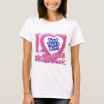 Camiseta Amo a mis hijas rosadas/violetas - foto<br><div class="desc">Amo a mis hijas rosadas/violetas - foto Añade tu foto favorita a este diseño de camisetas!</div>