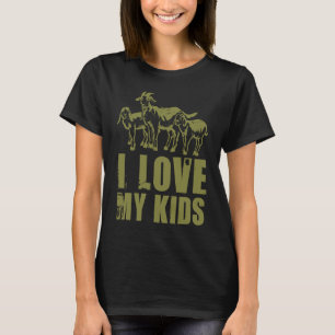 Camiseta Amo A Mis Hijos Goat Dad Hombres Mujeres Animal