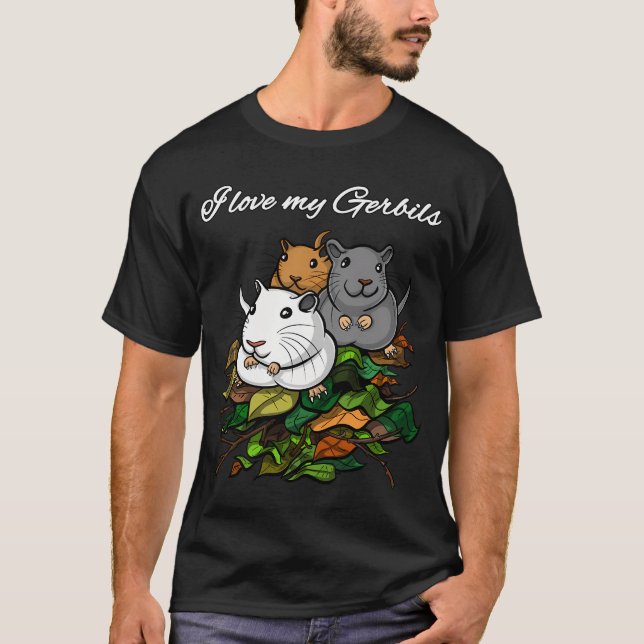 Camiseta Amo a mis jerbos (Anverso)
