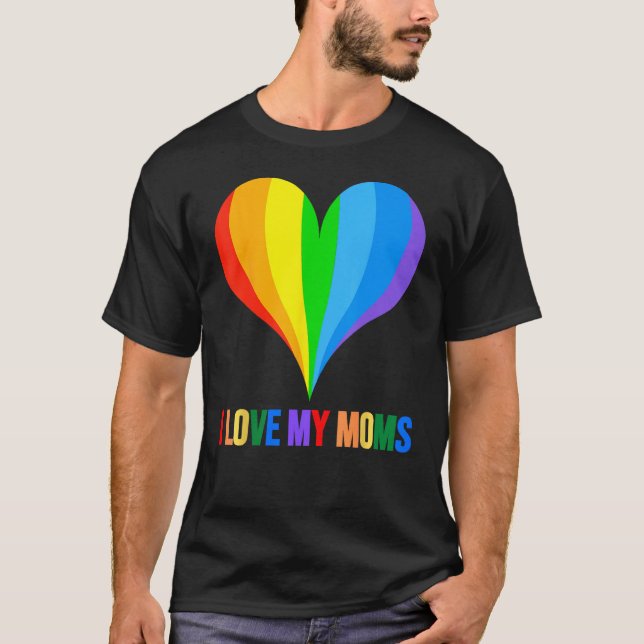 Camiseta Amo a mis mamás abiertamente lesbianas gays Hija d (Anverso)