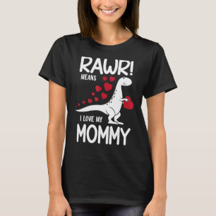 Camiseta Amo A Mis Mami Hijos Cuidados De Dinosaurios De Dí