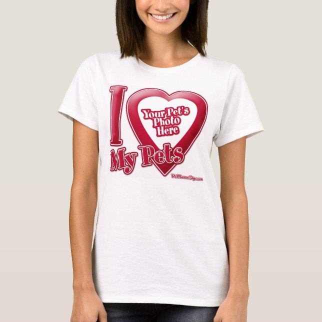 Camiseta Amo a mis mascotas - Foto (Anverso)