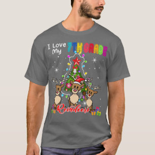 Camiseta Amo a mis Navidades de renos de 7º grado Tres de S