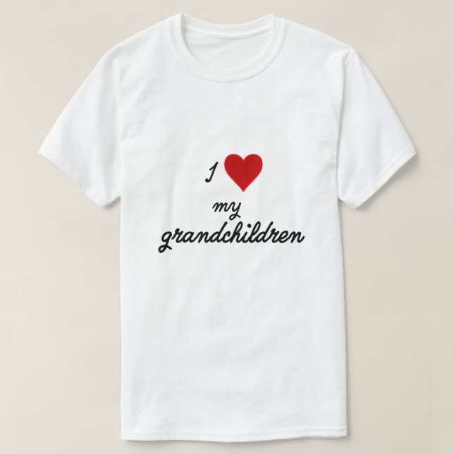 Camiseta Amo a mis nietos (Diseño del anverso)