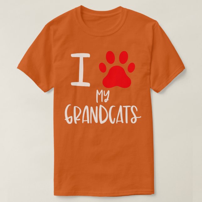 Camiseta Amo a mis nietos Abuela abuelo Cat Dad Anima (Diseño del anverso)