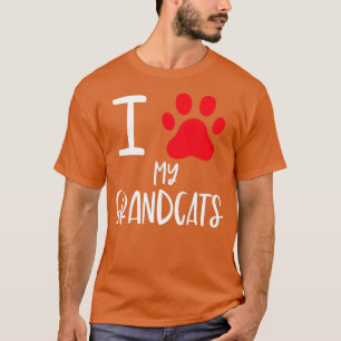 Camiseta Amo a mis nietos Abuela abuelo Cat Dad Anima