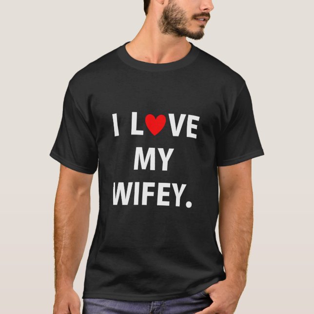 Camiseta Amo a mis parejas esposas por marido o novia (Anverso)