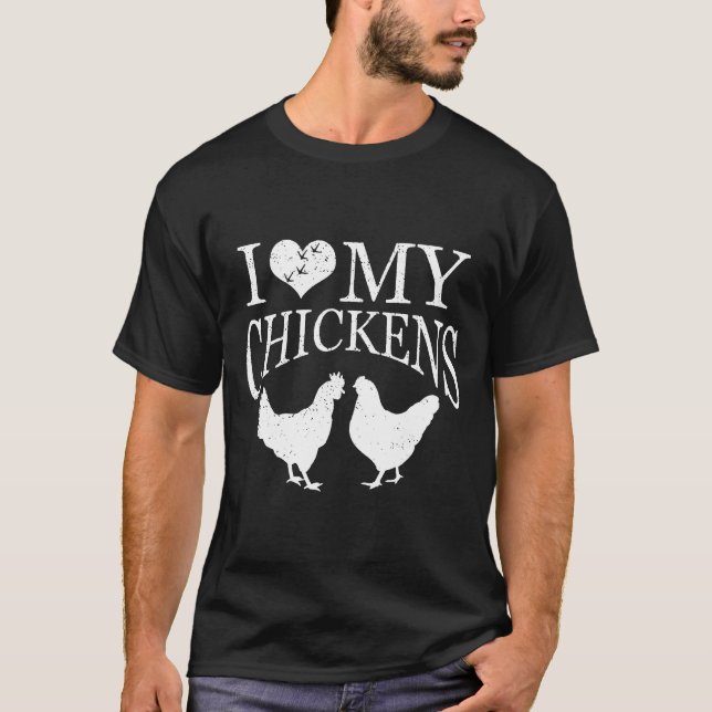 Camiseta Amo a mis pollitos de mascotas (Anverso)