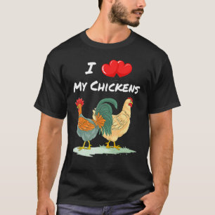 Camiseta Amo a mis pollos Cita de criadores de pollos